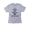 thumbnail image 1 of Ride, Rinse, Repeat - Equestrian Horse Shirt Girl's Cotton Youth Grey T-Shirt, 1 of 2