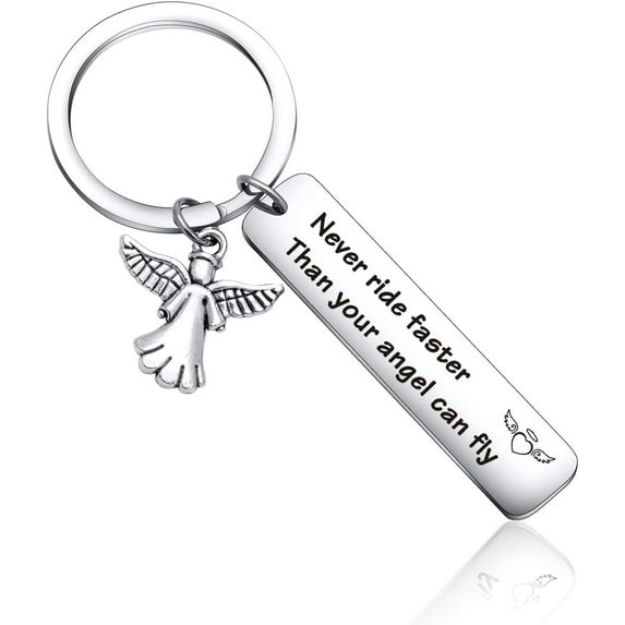 Ride Safe Keychain Motorcycle Lover Keyring Rider Gift