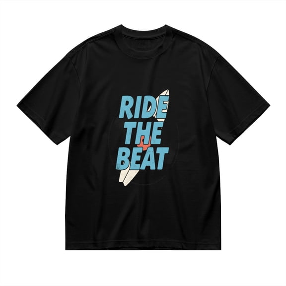Ride The Beat, Surfboard Vinyl Print 1, T Shirt for Men, Vintage Graphic Tees Men, 23807222,L