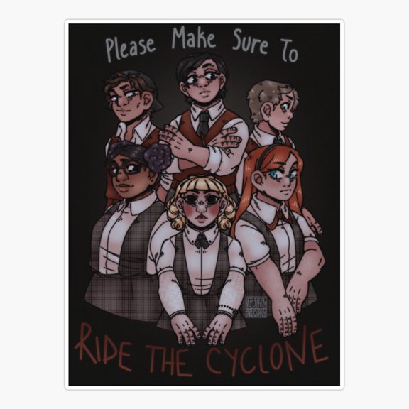 Ride The Cyclone Quote Sticker