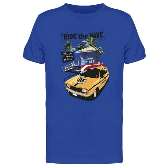 Ride The Wave Design T-Shirt Men -Image by Shutterstock, Male 3X-Large