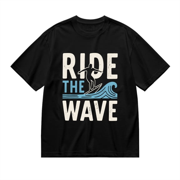 Ride The Wave, Surfboard Print, T Shirt for Men, Vintage Graphic Tees Men, 23807089,M