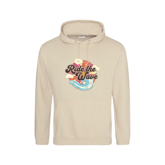 Ride The Wave Surfing Summer Beach Ocean Surfer Graphic Print Hoodie, for men & women, up to size 5XL