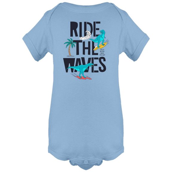 Ride The Waves With Dinosaurs Bodysuit Infant -Image by Shutterstock,  24 Months