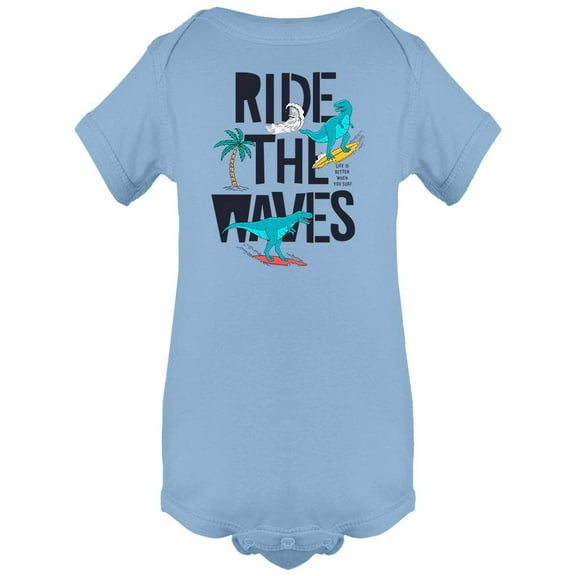 Ride The Waves With Dinosaurs Bodysuit Infant -Image by Shutterstock,  Newborn