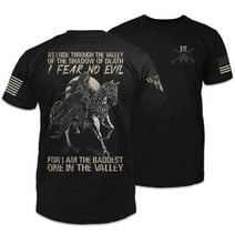Ride Through The Valley T-Shirt Patriotic Tribute Tee | American Pride Veteran Support Shirt | 100% Cotton Military Apparel