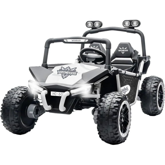 Ride on Toy for Big Kids, Kids' 2 Seat Electric Vehicles Outdoor Race Truck Car with 4 * 75W Strong MotorsBluetooth Speaker and 24V 7AH Big Battery,2 Seat Electric Cars for Kid 3-8