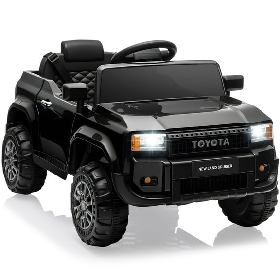 12V Ride on Cars with Remote Control, Licensed Toyota LC250 2024 Ride on Toys Vehicle with Bluetooth, Music, AUX/USB Port, Powered Kids Electric Car for Toddlers Boys Girls Ages 3-5 Gift, Black