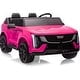 Ride On Truck Car, Battery Powered Electric Vehicle, Licensed Cadillac Kid Cars, 24V Ride On Toys with Remote Control, Spring Suspension, Power Display, LED Lights, Music