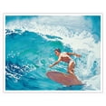 thumbnail image 1 of Ride the Wave (Heʻe Ka Nalu) - Hawaiian Surfer - From an Original Watercolor Painting by Janet Stewart - Fine Art Matte Paper Print (Unframed) 16x20in, 1 of 4