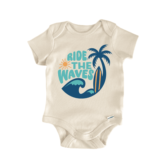Ride Waves Surfing Surfer Newborn Baby Bodysuit