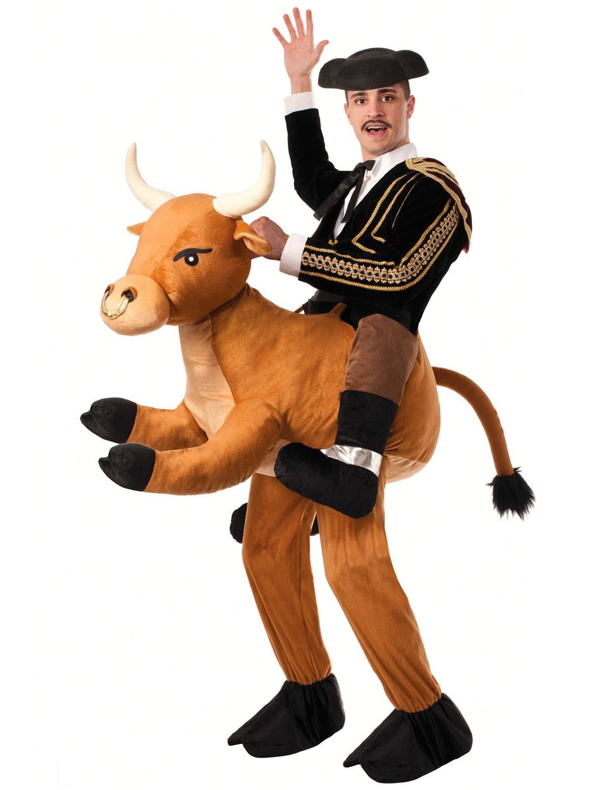 Adult Adjustable Ride-A-Bull Costume with Stuffed Legs