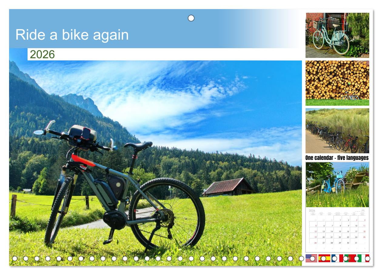 Ride a bike again (Monthly Wall Calendar 2026 16.5 x 23.4 (open ...