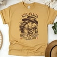 thumbnail image 1 of Ride by Faith Christian T-Shirt – Cowgirl Graphic Bible Verse Tee, Gold, Size XL, 1 of 5