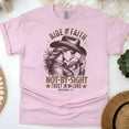 thumbnail image 1 of Ride by Faith Christian T-Shirt – Cowgirl Graphic Bible Verse Tee, Light Pink, Size 5XL, 1 of 5