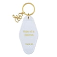 thumbnail image 1 of Ride of a Lifetime Motel Style Keychain in White with Gold Hardware, 1 of 1