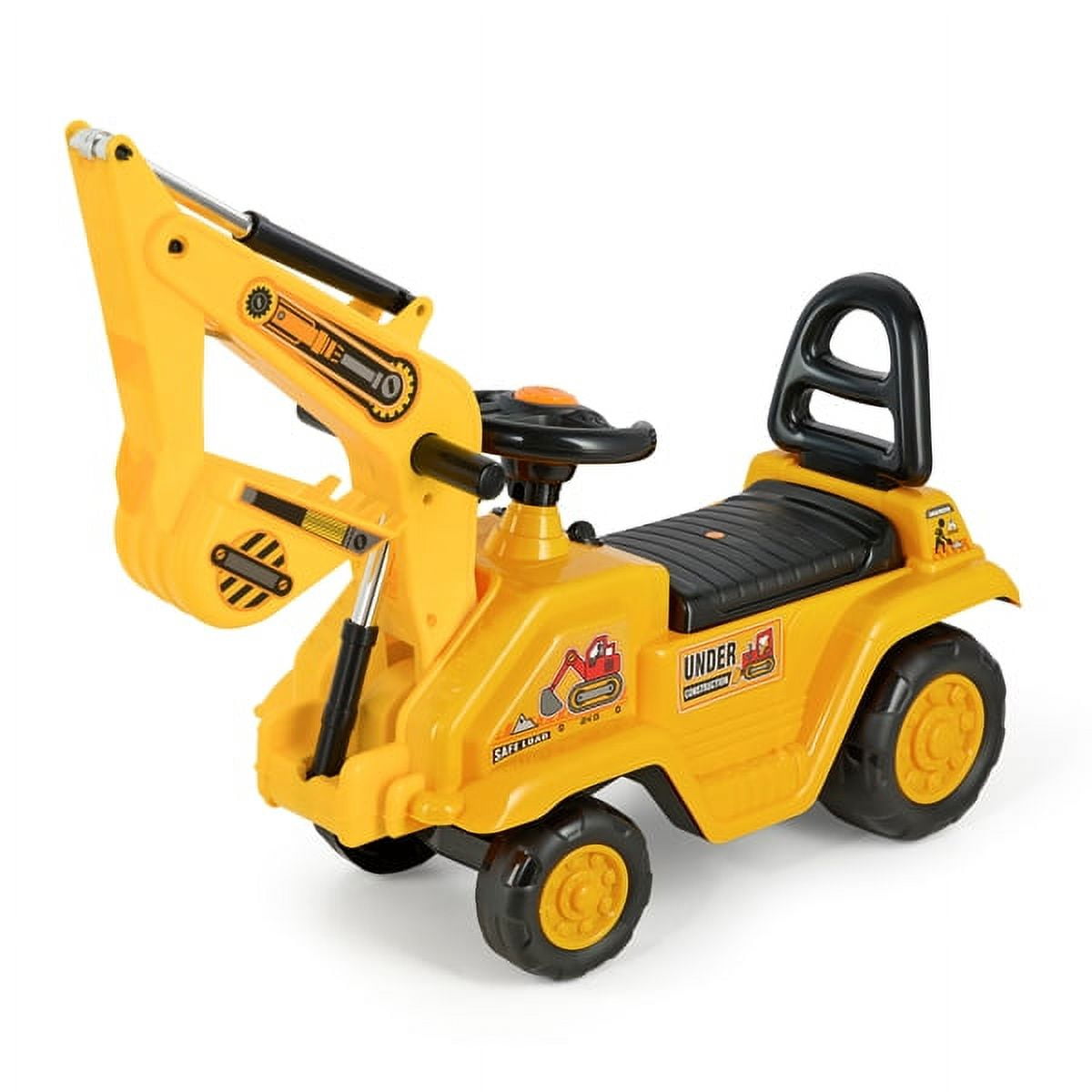 Ride-on Car Excavator to Sit on Children's Excavator with Built-in ...