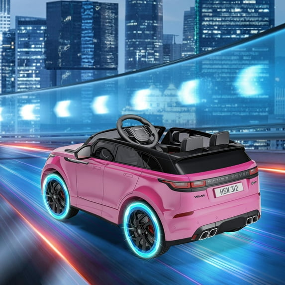 Ride on Cars for Kid 4-8, 12V Licensed Land Rover Ride Electric Car for Kids with Parent Remote Control, MP3 Player, Rocking, Pull Rod
