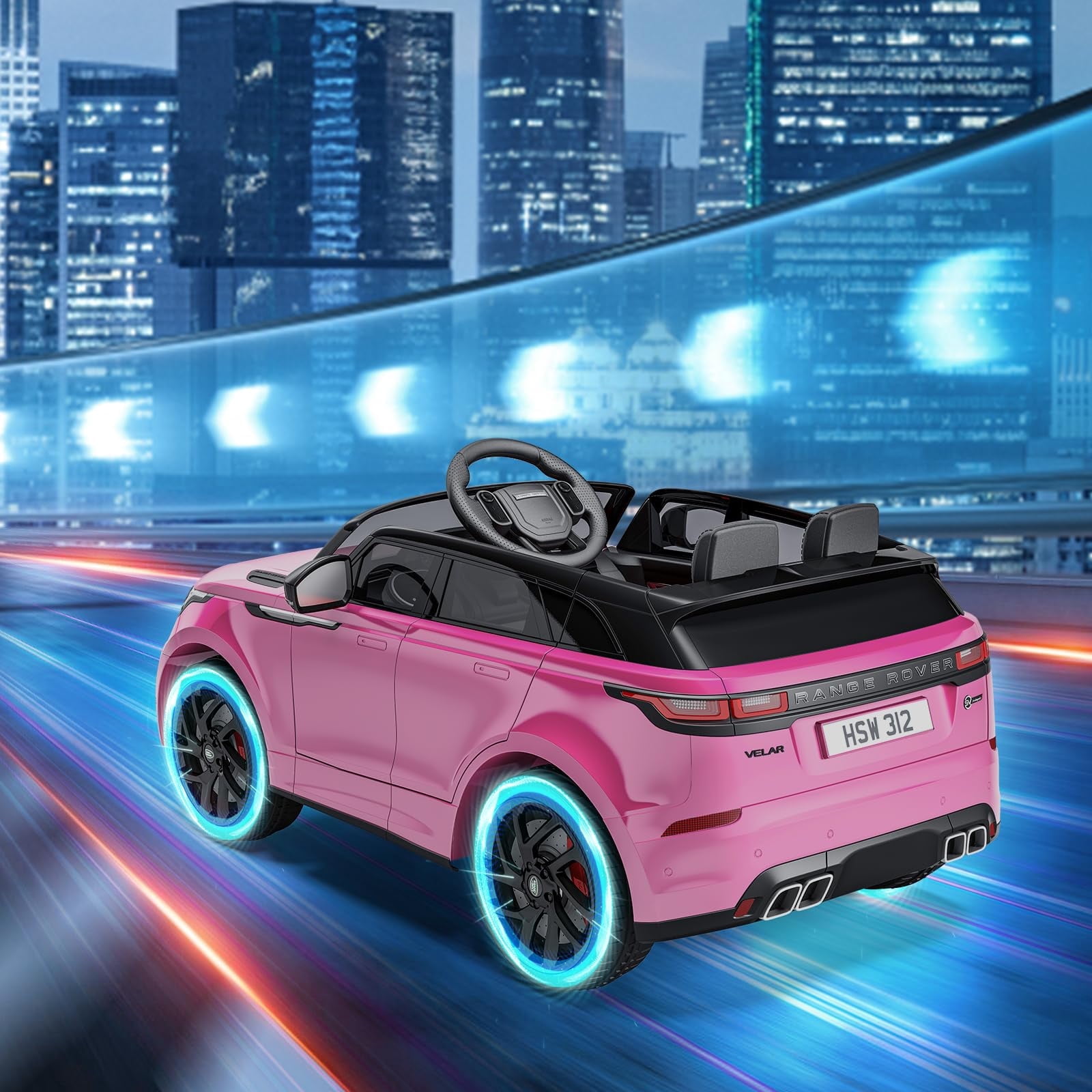 Ride on Cars for Kid 4-8, 12V Licensed Land Rover Ride Electric Car for ...