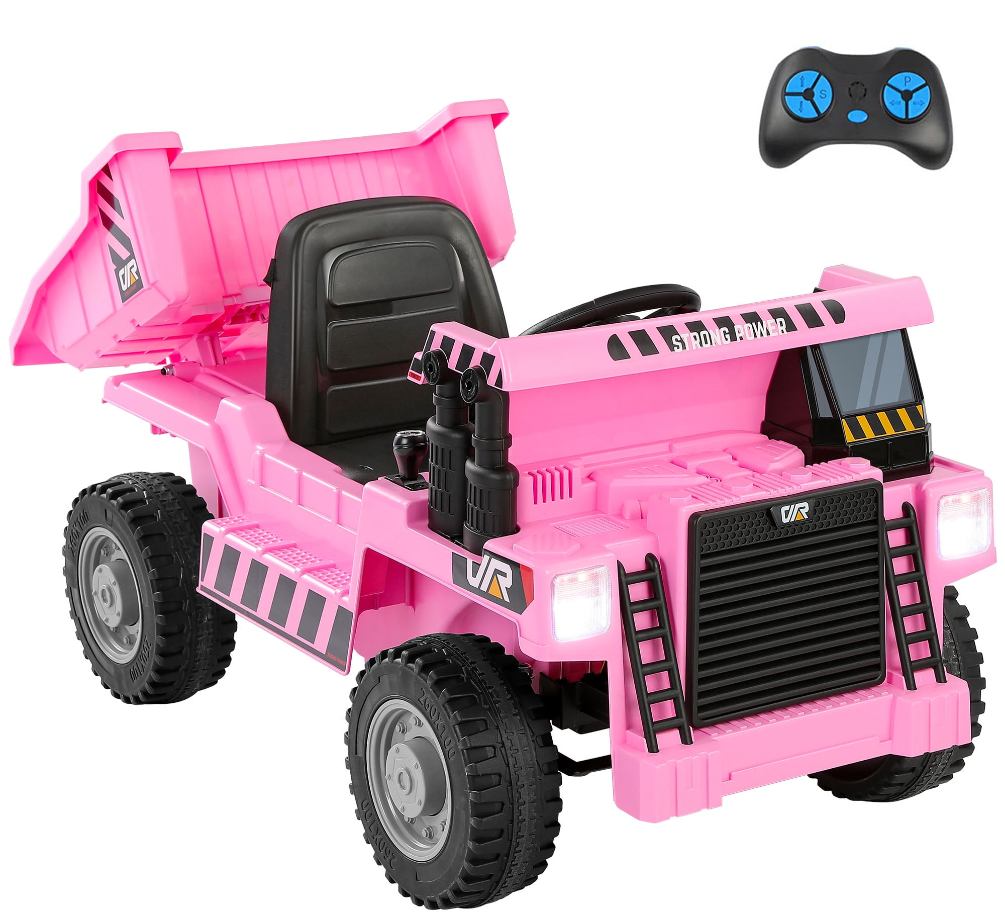 Ride on Dump Truck, 12V Ride on Car with Remote Control, Neche Electric Dump Bed and Shovel