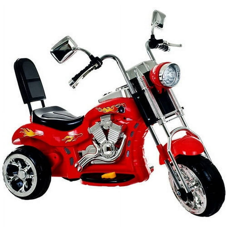 Ride on Toy, 3 Wheel Trike Chopper Motorcycle for Kids by Lil' Rider -  Battery Powered Ride on Toys for Boys and Girls, 2 - 4 Year Old - Red 