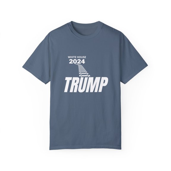 Ride the Railroad on the TRUMP Train Silhouette Unisex Garment-Dyed T-shirt