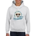 thumbnail image 1 of Ride the Wave - Surf Club Beach Vibes Retro Emoji Youth's Hoodie, 1 of 4