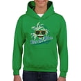 thumbnail image 1 of Ride the Wave - Surf Club Beach Vibes Retro Emoji Youth's Hoodie, 1 of 4