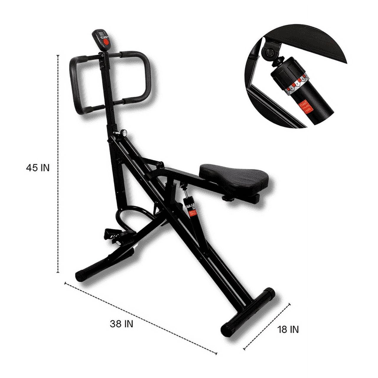 Total Crunch Power Rider Home Gym Equipment for Cardio, Core and Glute