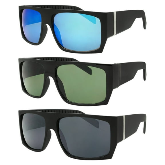 New Unisex Classic Gangster Style Multicolor Sunglasses, 3-Piece