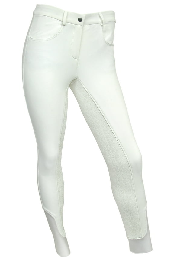 RideTex Full Seat Competition Breeches White Size 24