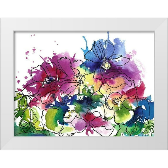 Rideout, Schuyler 18x15 White Modern Wood Framed Museum Art Print Titled - Anemones
