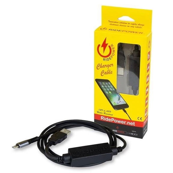 Ridepower RP1248USBLHT4FT 4 ft. Sports Vehicle Phone Charger Cable with USB Connector to Lightning for iphone