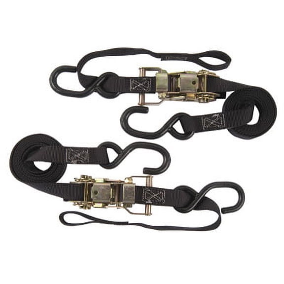 Rider Cargo Ratchet/Soft Loop Tie Downs Black