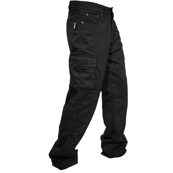 Rider Protec Mens Motorcycle Cargo Pants Protective Aramid Lining Motorbike Riding Hip and Knee Armour Jeans