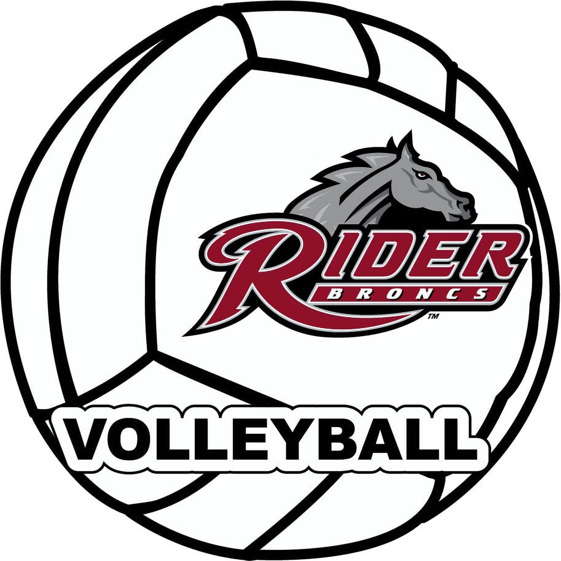 Rider University Broncs 4Inch Round Volleyball Vinyl Decal Sticker