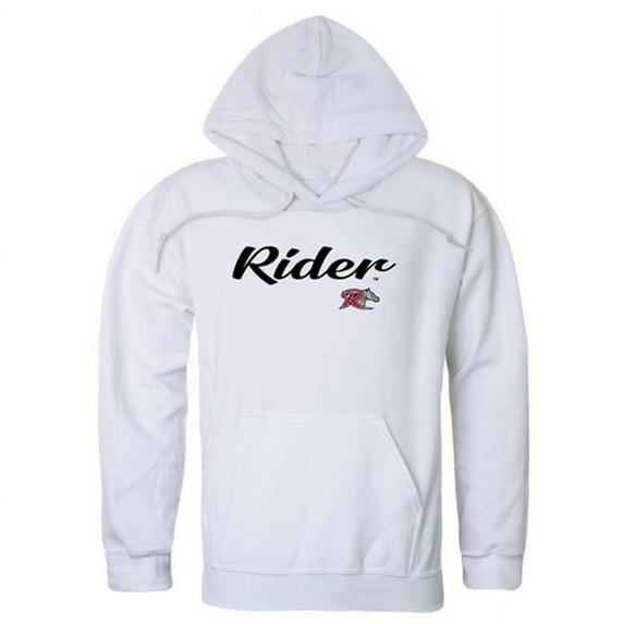Rider University Script Hoodie, White - Medium