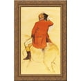 thumbnail image 1 of Rider in a Red Coat 24x16 Gold Ornate Wood Framed Canvas Art by Edgar Degas, 1 of 2
