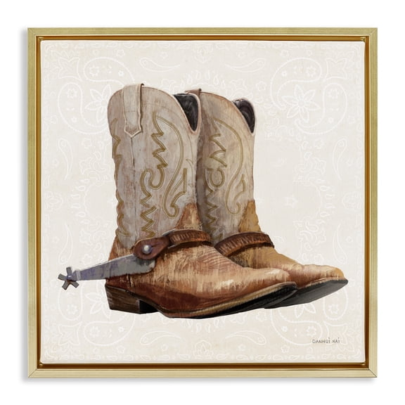 Stupell Industries Riders Of The Range Gold Framed Floater Canvas Wall Art, design by Danhui Nai, 25 x 25