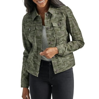 MICHAEL Michael Kors Women's Navy Animal Print Denim Jacket