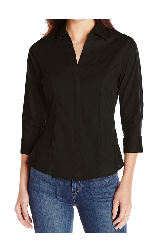 Riders by Lee® Indigo Easy Care 3/4 Sleeve Woven Shirt