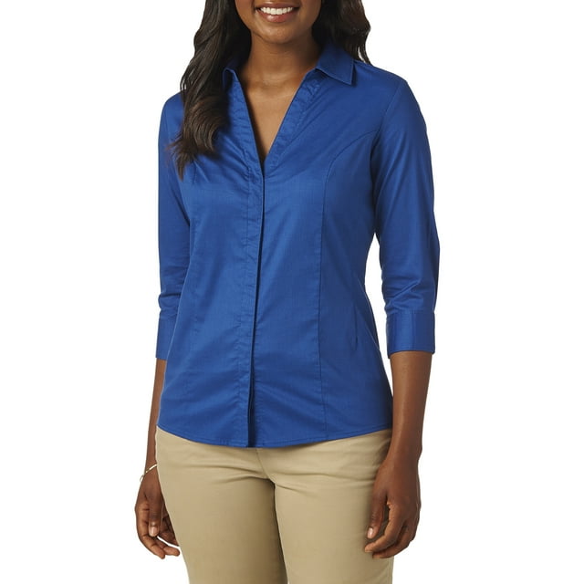 Riders by Lee® Indigo Easy Care 3/4 Sleeve Woven Shirt