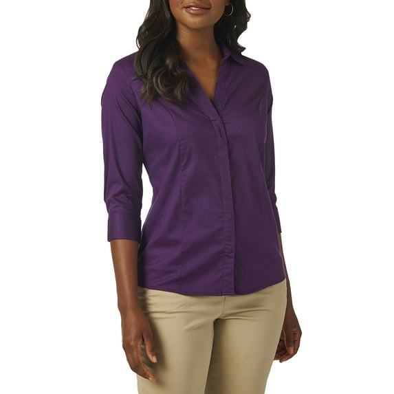 Riders by Lee® Indigo Easy Care 3/4 Sleeve Woven Shirt