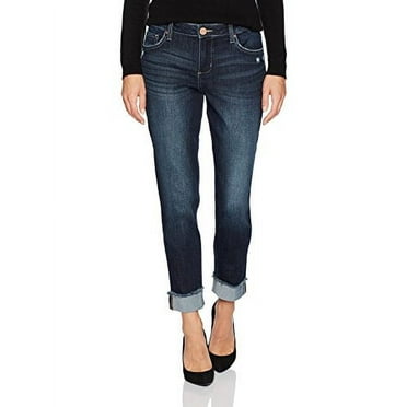 Riders by Lee® Indigo Fringe Cuff Boyfriend Jean