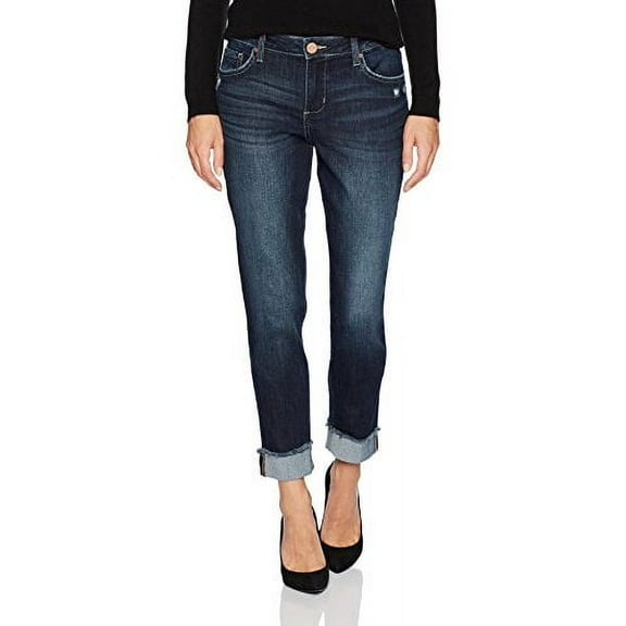 Riders by Lee® Indigo Fringe Cuff Boyfriend Jean