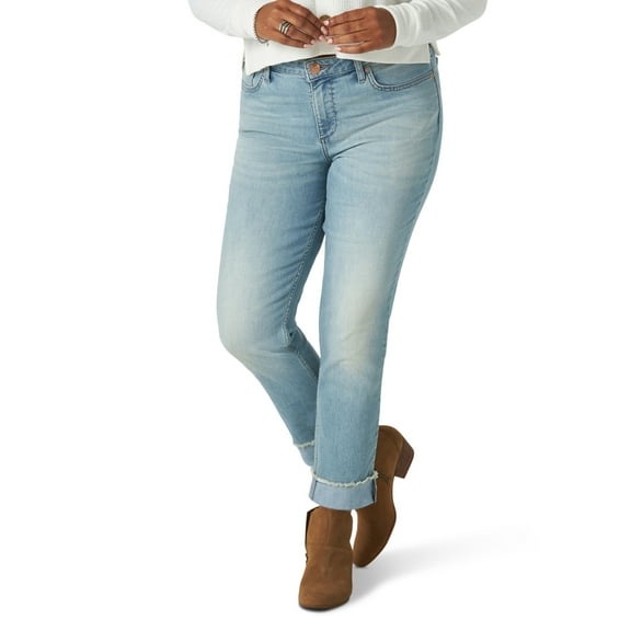 Riders by Lee® Indigo Fringe Cuff Boyfriend Jean