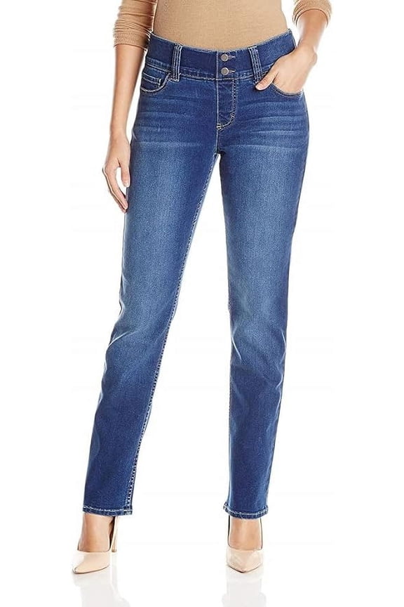 Riders by Lee Indigo Women's Pull-On Waist Smoother Straight-Leg Jean 10 P