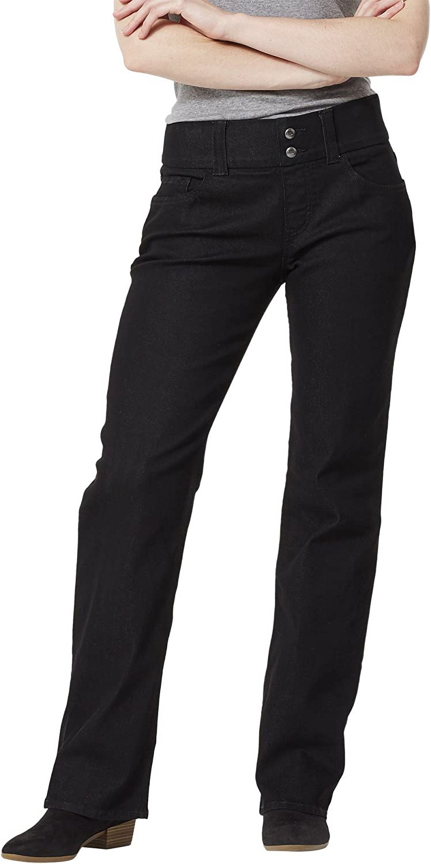 riders by lee indigo women's pull on waist smoother bootcut