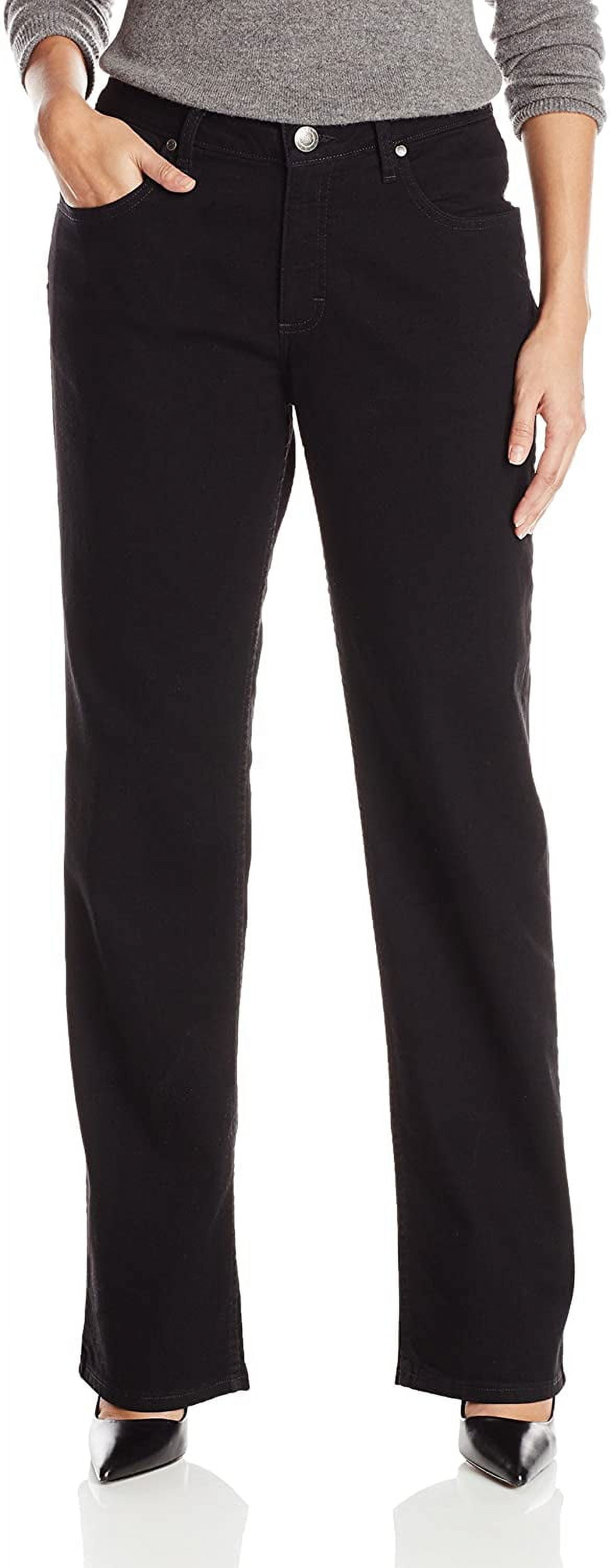Riders by Lee Indigo Women's Relaxed Fit Straight Leg, Black, Size 8.0 ...