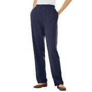 WOMAN WITHIN Riders by Lee Indigo Womens Ponte Knit Trouser Pants